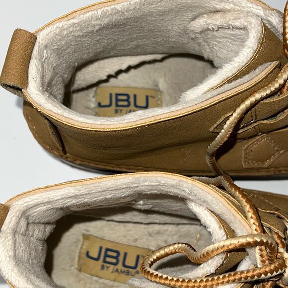 JBU by Jambu Nala Women's Size 9.5M Duck Rain Boots Lace Up Waterproof Navy/Tan - Picture 9 of 11